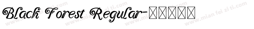 Black Forest Regular字体转换